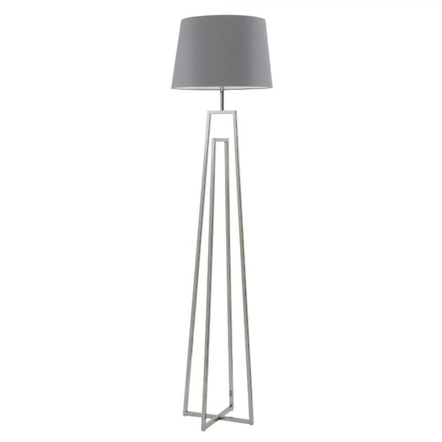 Stehlampe Grauer Schirm