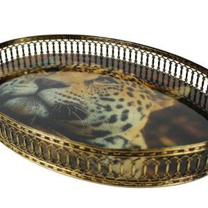 Tablett oval Leopard - FC-115-067 Signature