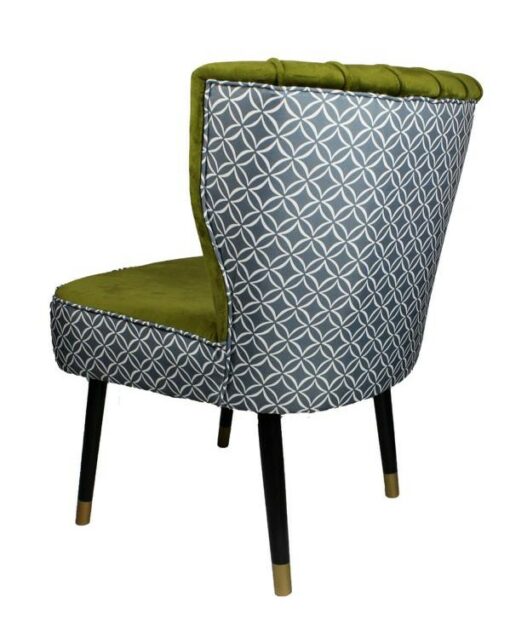 SIGNATURE HOME – Lounge Sessel mit Charakter Stoffkombi grün-gemustert