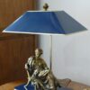 Strichlack Lampenschirm Dach blau - ATELIER WINTER