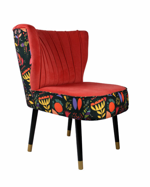 SIGNATURE HOME – Lounge Sessel mit Charakter Stoffkombi grün-gemustert