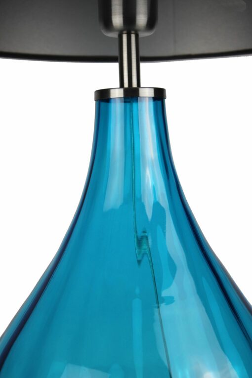 Mundgeblasene Glasleuchte Tischleute aquamarin SFL-BO-ABE
