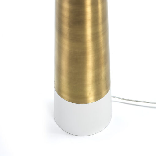 NEDAL – Stehlampe ohne schirm 18x18x140 Metall Weiß/Golden