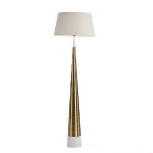 NEDAL - Stehlampe ohne schirm 18x18x140 Metall Weiß/Golden