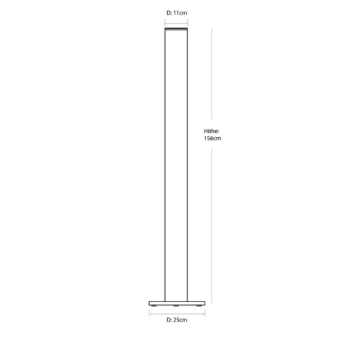 Columna Stehlampe Stein Weißperle
