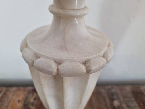 Alabaster Tischleuchte Frankreich antik 45cm