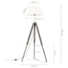 Stativlampe Teak Massivholz 4 Cm – Bild 9